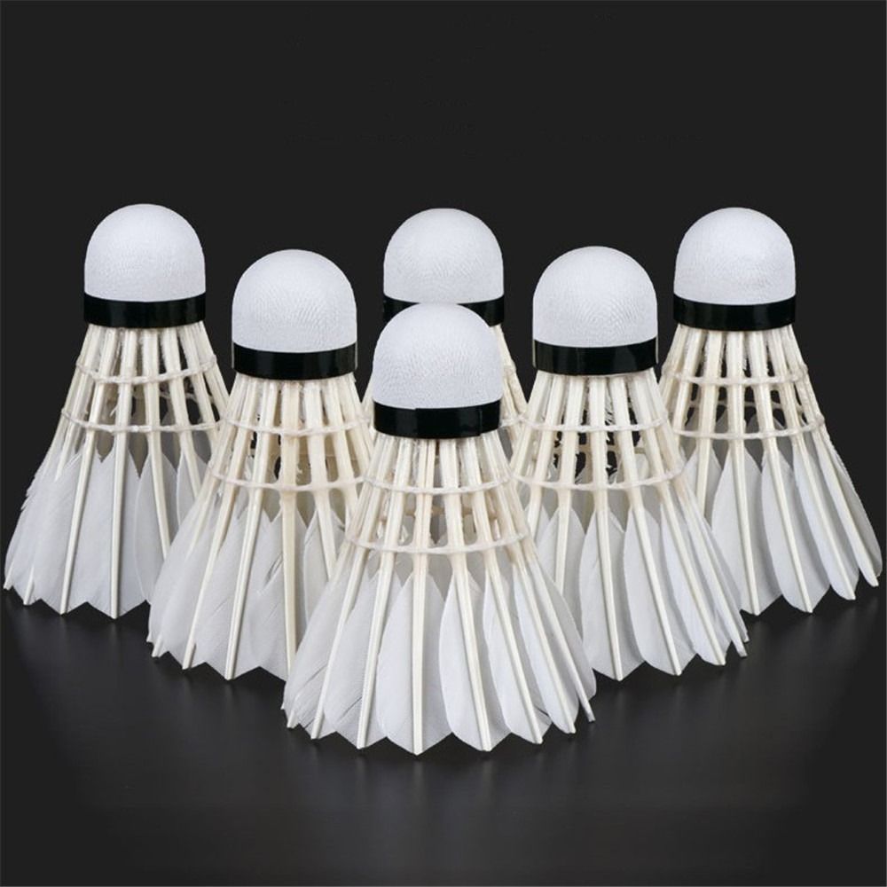 3/6/12 pçs novo branco peteca  - Feather Shuttlecock avaliação e preço